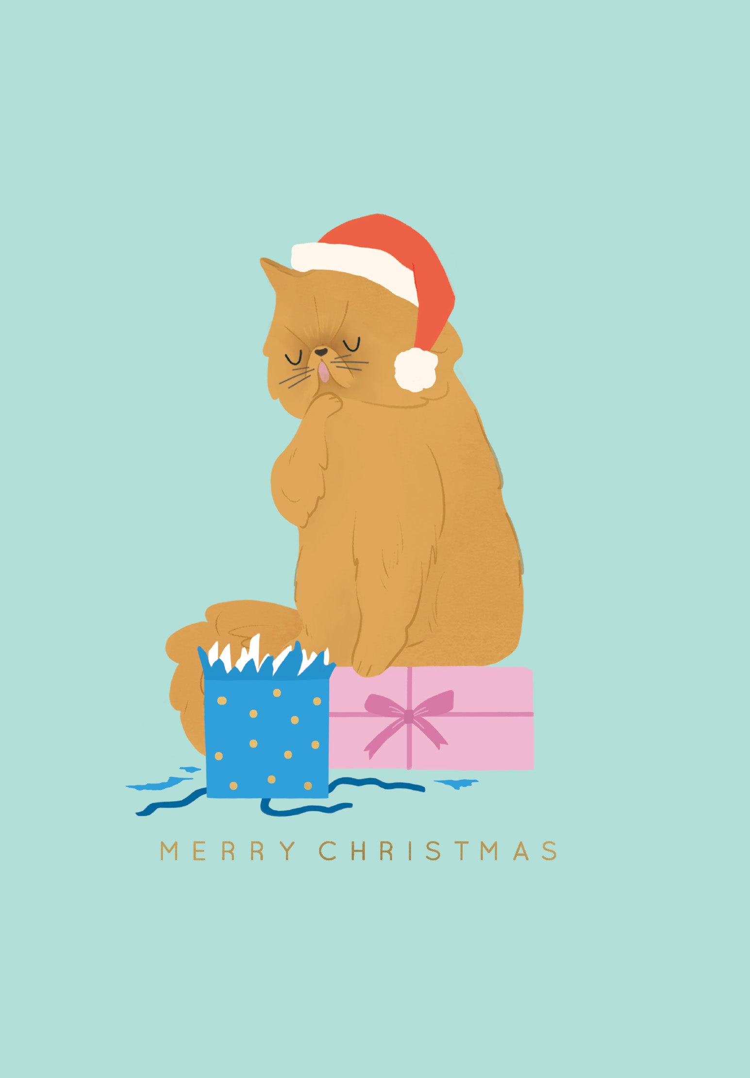 Christmas 23 Greeting Card - Christmas Kitty